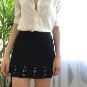 Black mini skirt